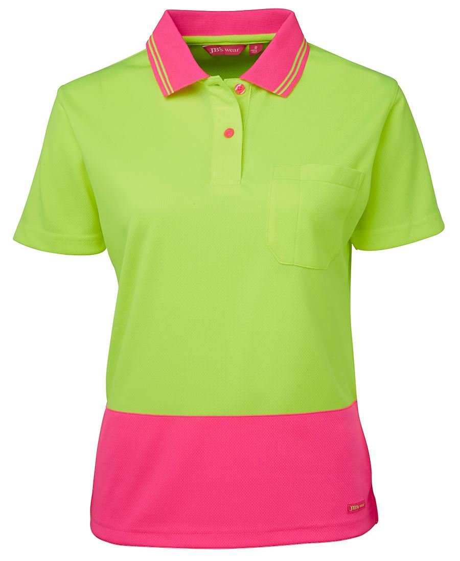 JB's Woman Hi Vis S/S Comfort Polyester Polo - Kiwi Workgear