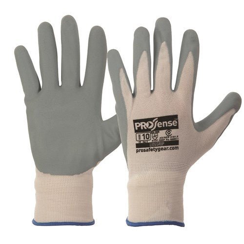 Lite Grip - Nitrile Foam Coated Glove on White Nylon Liner - Kiwi Workgear