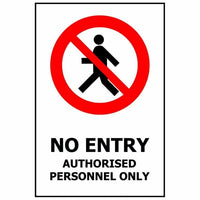 Thumbnail for NO ENTRY AUTHORISED PERSONNEL ONLY - Kiwi Workgear