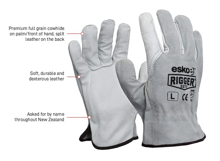 Splitback Cowgrain Rigger Glove - Kiwi Workgear