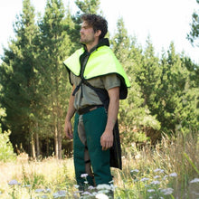 Load image into Gallery viewer, STYX MILL Butterfly Cape Oilskin w/ Removable Fluro Cape and lined Shoulders - Kiwi Workgear
