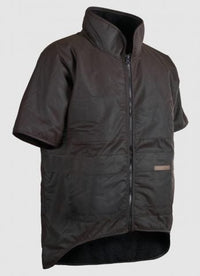 Thumbnail for STYX MILL Oilskin Brown Short Sleeve Jacket - Kiwi Workgear