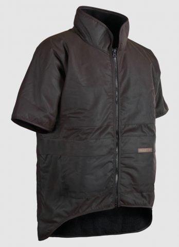 STYX MILL Oilskin Brown Short Sleeve Jacket - Kiwi Workgear