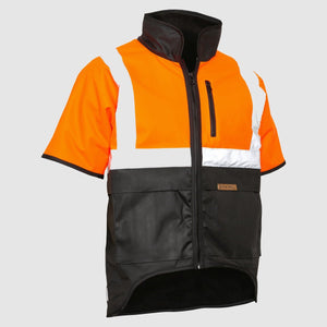 STYX MILL Oilskin Orange Fur Lined Jacket - EOL - Kiwi Workgear