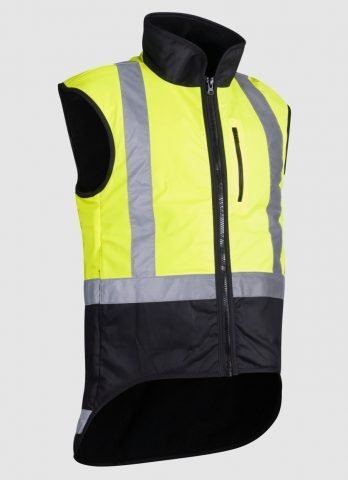 STYX MILL Oilskin Yellow Fur Lined Vest - Kiwi Workgear