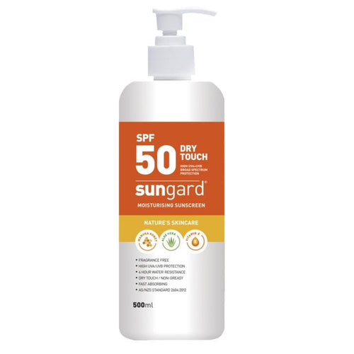 SunGard Sunscreen SPF50+ 500ml pump bottle - Kiwi Workgear