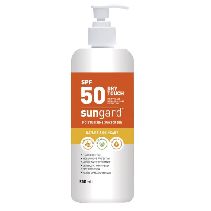 SunGard Sunscreen SPF50+ 500ml pump bottle - Kiwi Workgear