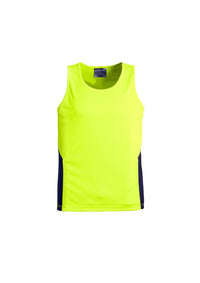 Thumbnail for Syzmik Hi-Vis Unisex Squad Singlet - Kiwi Workgear