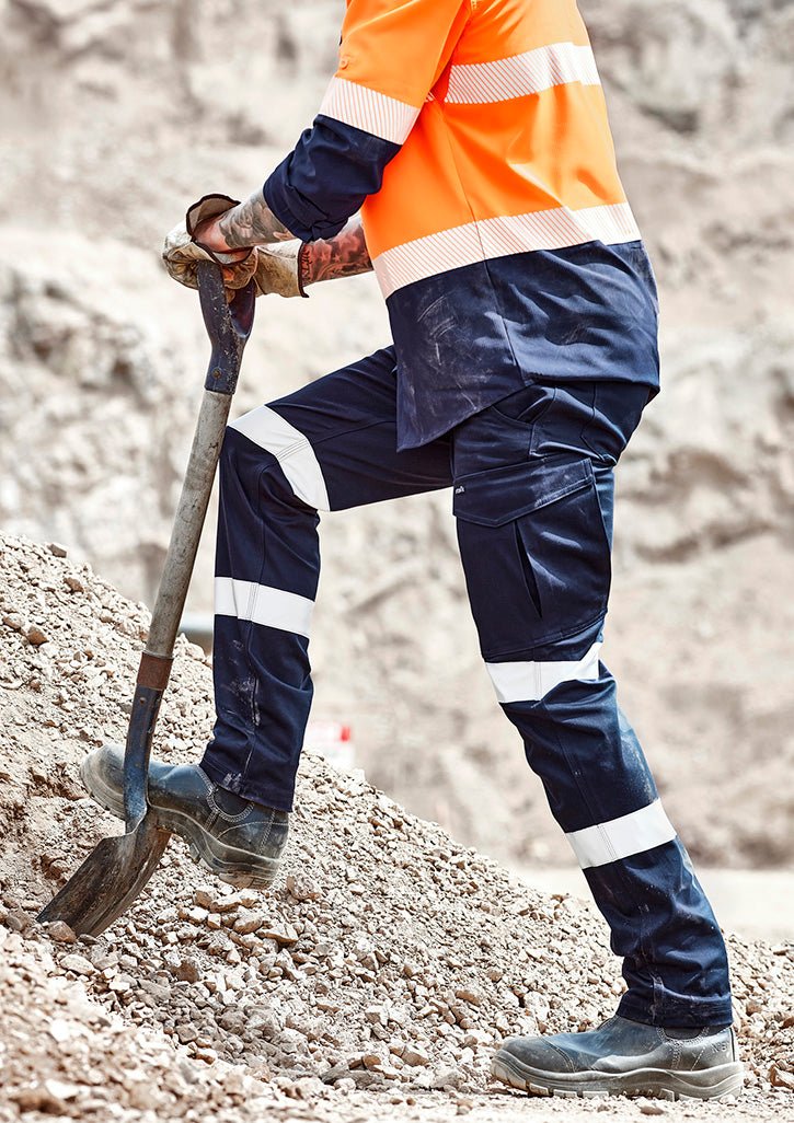 Syzmik Mens Essential Stretch Taped Cargo Pant (Navy) - Kiwi Workgear