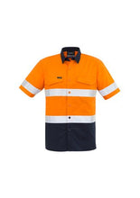 Load image into Gallery viewer, Syzmik Mens Rugged Cooling HI Vis Taped Short Sleeve Shirt - Kiwi Workgear
