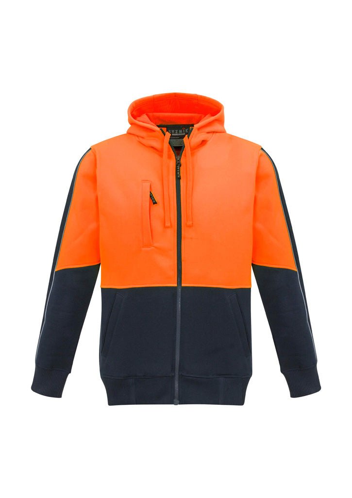 Syzmik Unisex Hi-Vis Full Zip D/O Hoodie - Kiwi Workgear