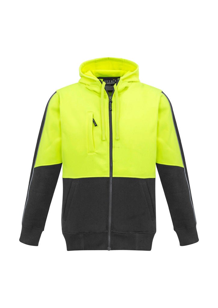 Syzmik Unisex Hi-Vis Full Zip D/O Hoodie - Kiwi Workgear