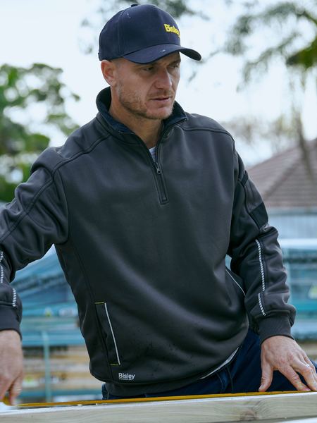 WORK FLEECE 1/4 ZIP PULLOVER WITH SHERPA LINING - Kiwi Workgear