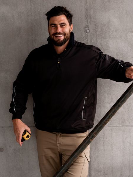 WORK FLEECE 1/4 ZIP PULLOVER WITH SHERPA LINING - Kiwi Workgear