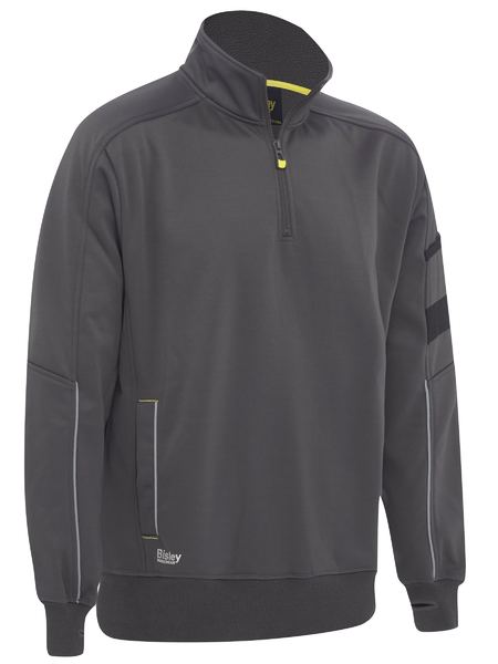 WORK FLEECE 1/4 ZIP PULLOVER WITH SHERPA LINING - Kiwi Workgear