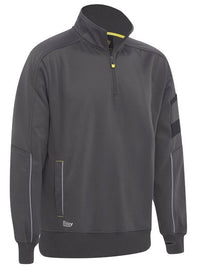 Thumbnail for WORK FLEECE 1/4 ZIP PULLOVER WITH SHERPA LINING - Kiwi Workgear