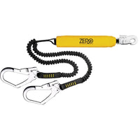 Thumbnail for ZERO SCAFFPRO DOUBLE ELASTICATED LANYARD W/ SNAPHOOKS & SCAFF HOOKS 2M - Kiwi Workgear