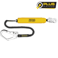 Thumbnail for Zero Stretch - Single Elasticator Lanyard with Snaphook & Scaffold Hook - Kiwi Workgear